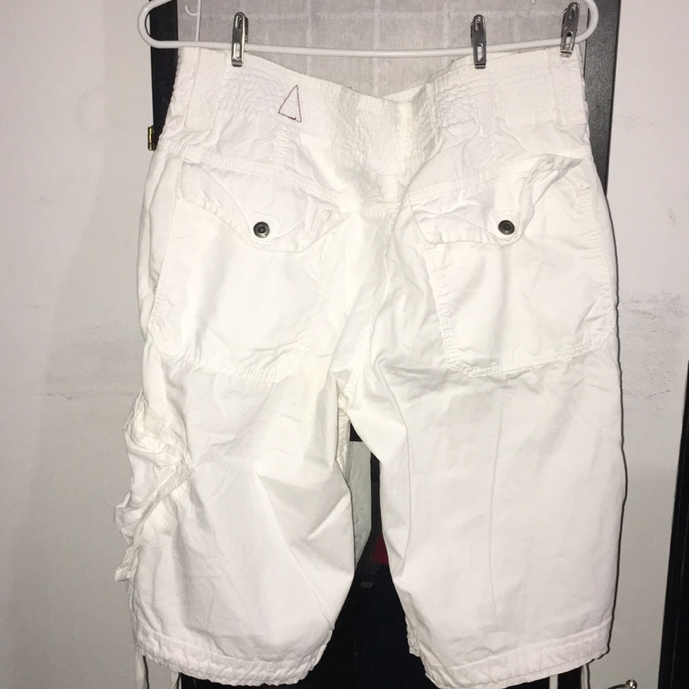 Like New paperback white corduroy cargo shorts